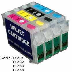 EPSON T1281-T1282-T1283-T1284 MUADİL KOLAY DOLAN KARTUŞ (OTO RESET ÇİPLİ 4 KARTUŞ)