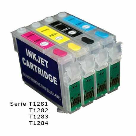 EPSON T1281-T1282-T1283-T1284 MUADİL KOLAY DOLAN KARTUŞ (OTO RESET ÇİPLİ 4 KARTUŞ)