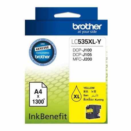 BROTHER LC-535XL-Y Sarı Orijinal Mürekkep Kartuşu LC535XL Y