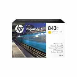 HP 843C XL - C1Q68A Sarı Orijinal PageWide Mürekkep Kartuşu 400 ML